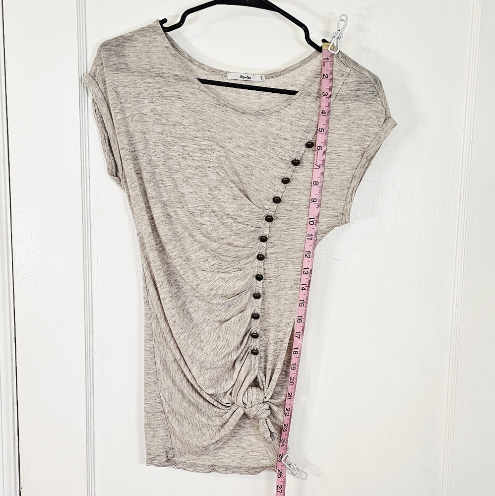 Stylish Ruched Button Blouse - Picture 5 of 8